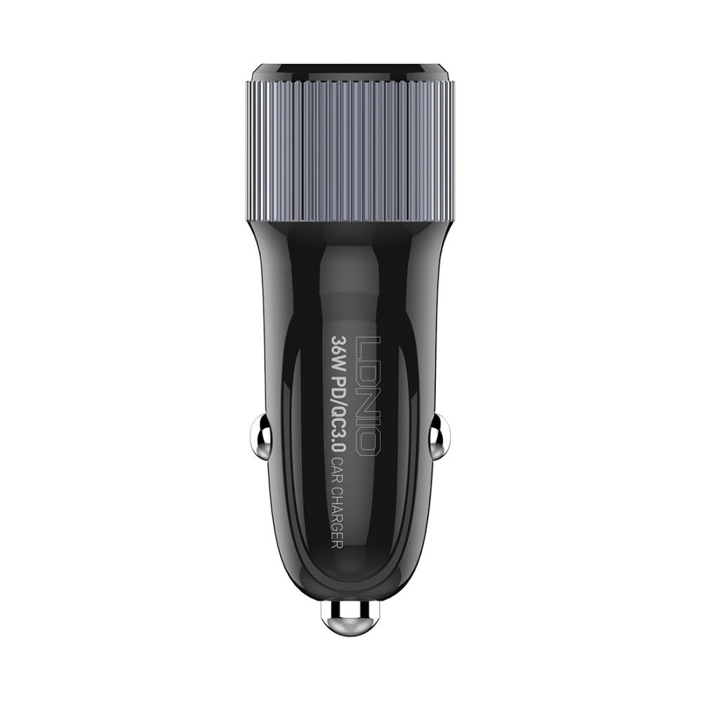 Автомобильное зарядное устройство LDNIO C510Q 2*USB?A,C) Lightning Чёрный