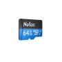 Карта памяти Netac NT02P500STN-064G-R U1/C10 64GB с адаптером SD