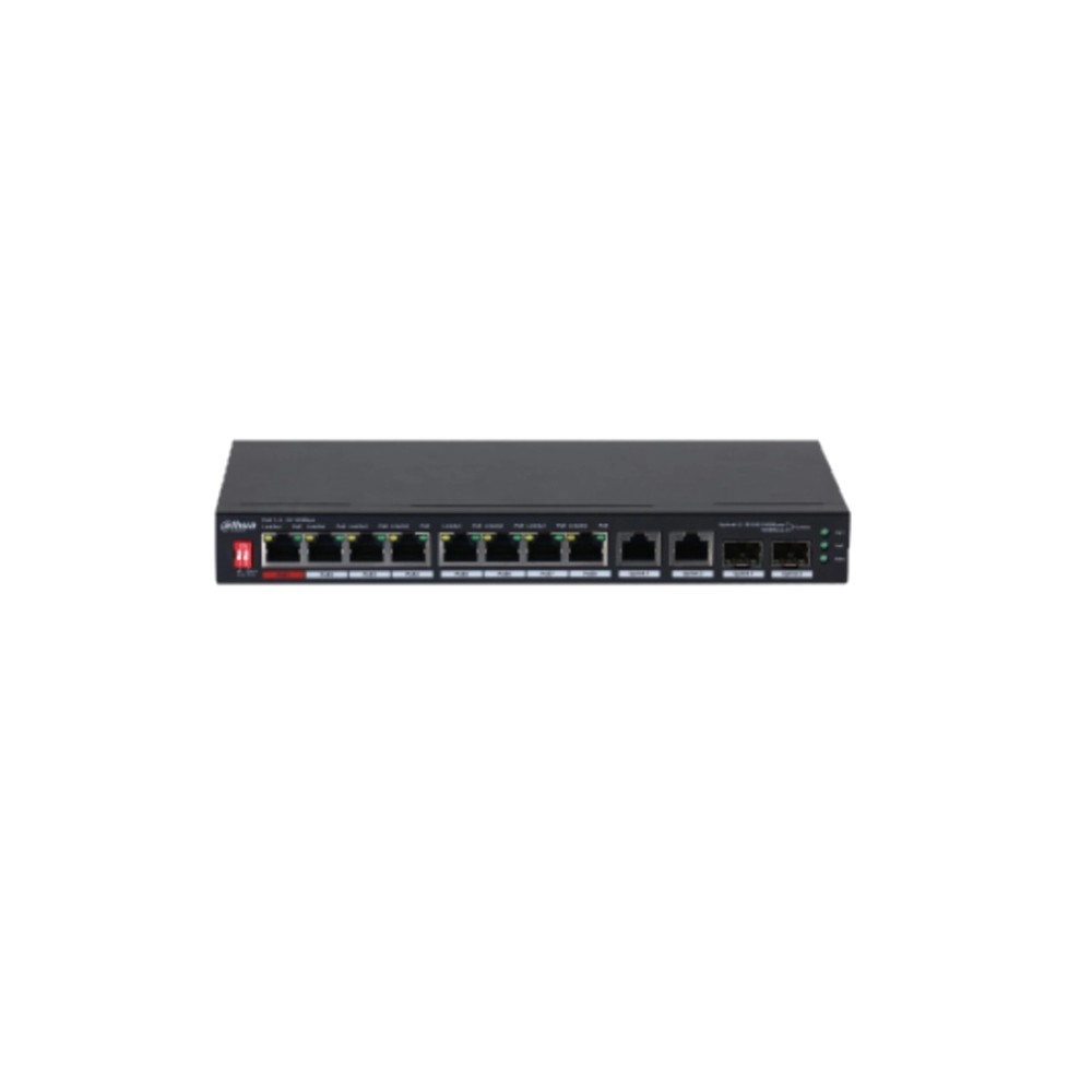 DH-PFS3210-8ET2GF-96 10-портовый неуправляемый коммутатор PoE